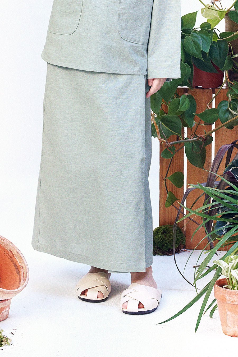 The Bumi Classic Skirt Sage Green - Umbi