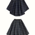 The Bumi Teacup Skirt Checked Black Print - Umbi