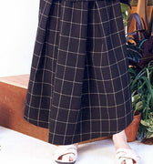 The Bumi Teacup Skirt Checked Black Print - Umbi