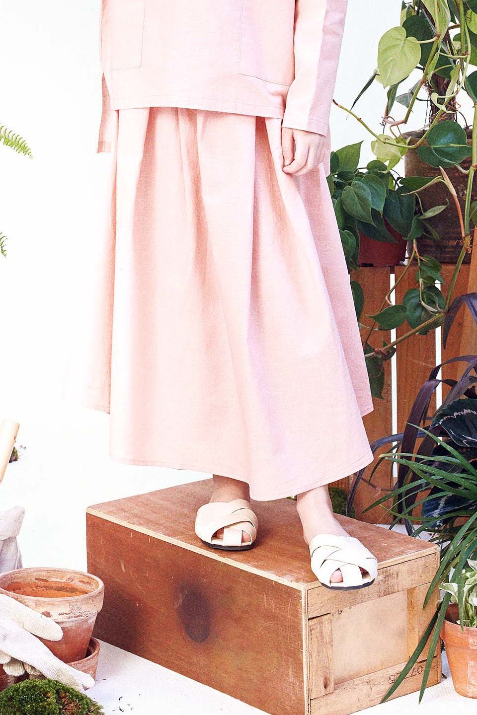 The Bumi Teacup Skirt Dusty Pink - Umbi