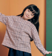 The Cahya Button Blouse Checked Print - Umbi