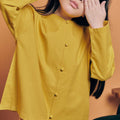 The Cahya Button Blouse Mustard - Umbi