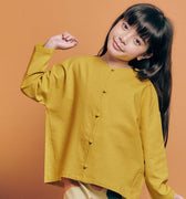 The Cahya Button Blouse Mustard - Umbi