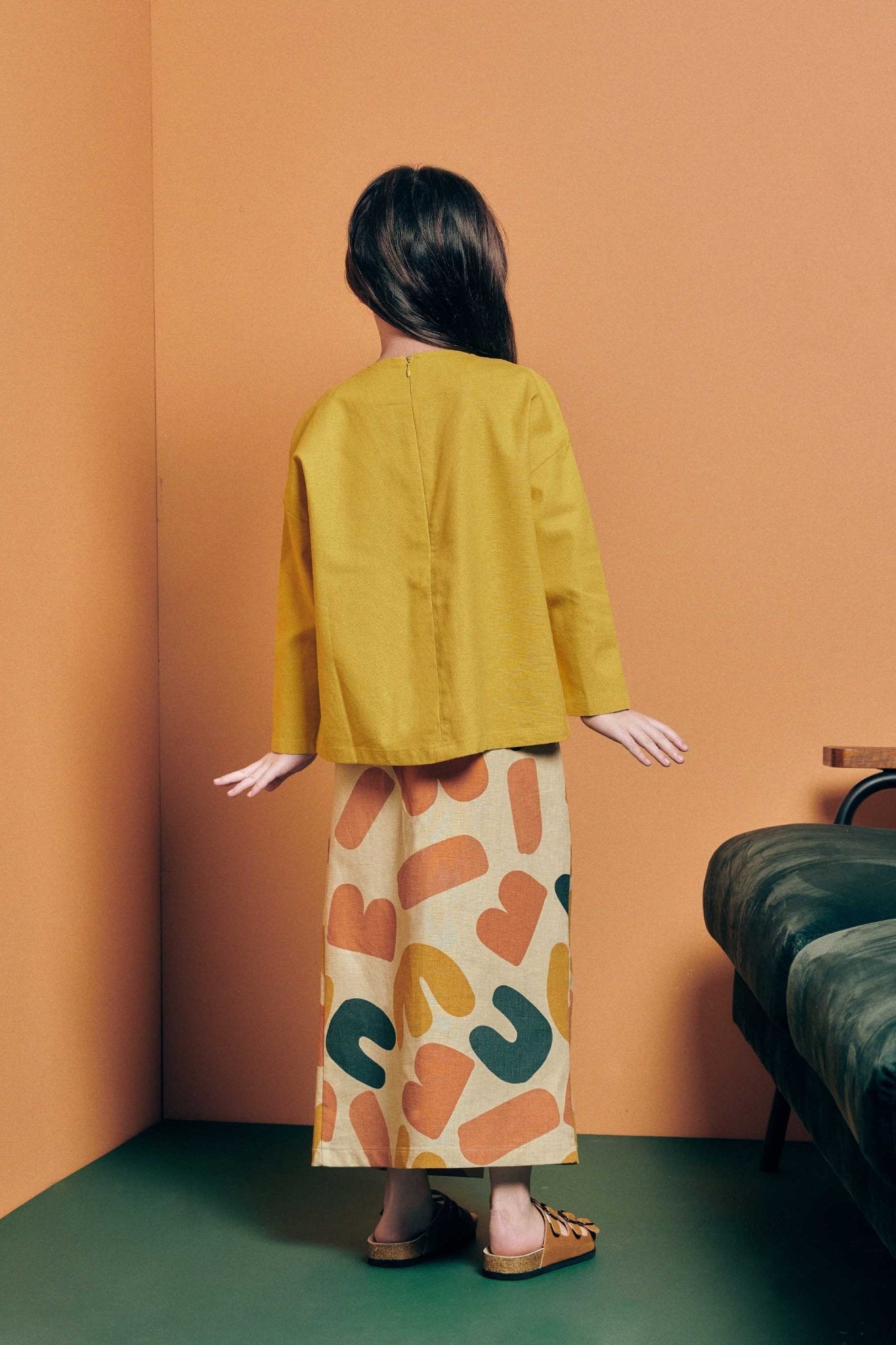 The Cahya Button Blouse Mustard - Umbi