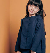 The Cahya Button Blouse Navy Blue - Umbi