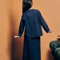 The Cahya Button Blouse Navy Blue - Umbi