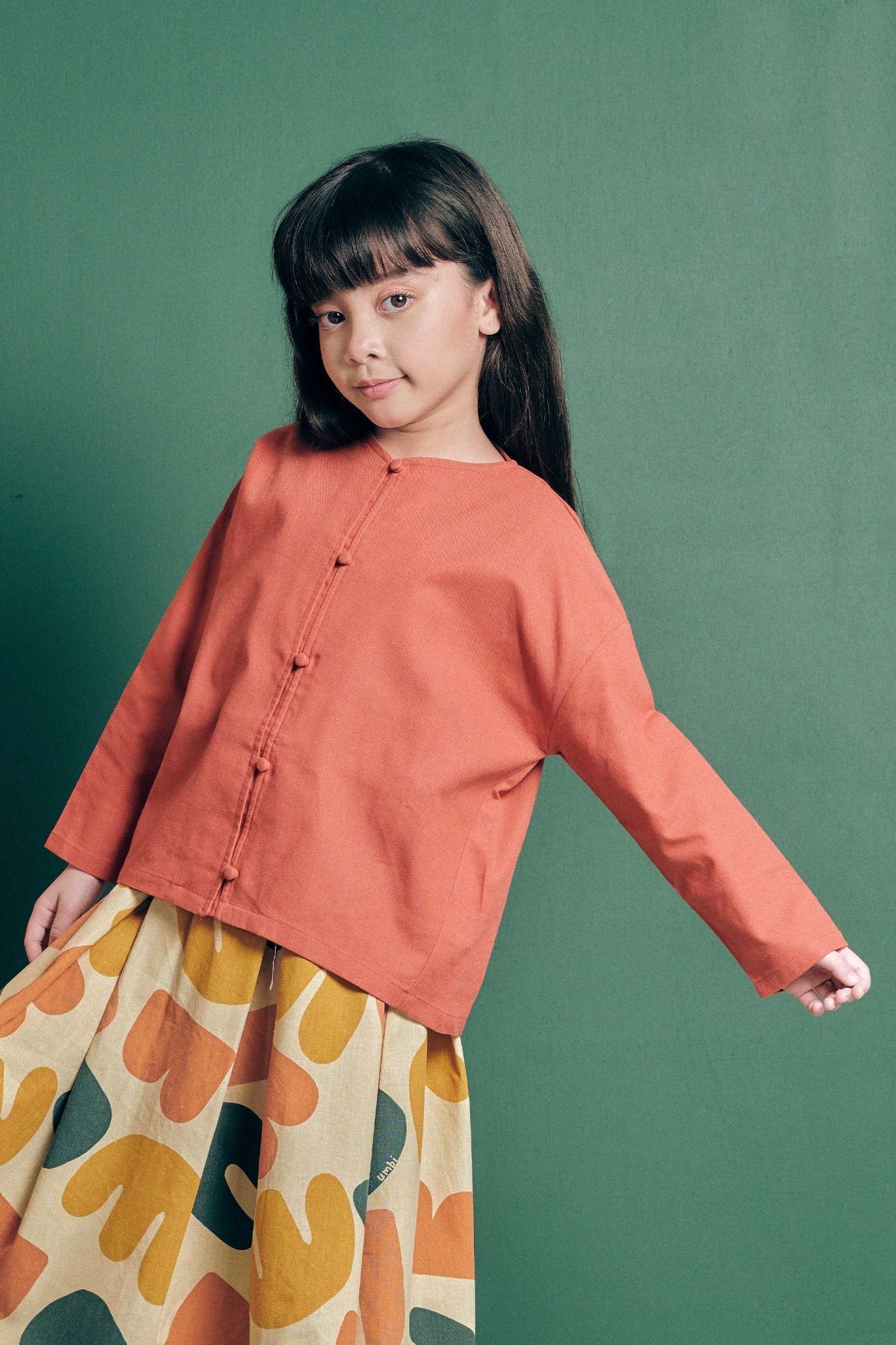 The Cahya Button Blouse Terracotta - Umbi