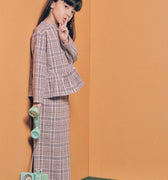 The Cahya Ruffle Blouse Checked Print - Umbi