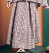 The Cahya Teacup Skirt Checked Print - Umbi