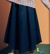 The Cahya Teacup Skirt Navy Blue - Umbi