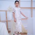 The Canvas Collection Girl Alisa Kurung Set Blue Floral Lace - Umbi