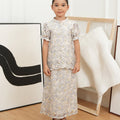 The Canvas Collection Girl Alisa Kurung Set Blue Floral Lace - Umbi