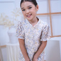 The Canvas Collection Girl Alisa Kurung Set Blue Floral Lace - Umbi