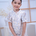 The Canvas Collection Girl Alisa Kurung Set Blue Floral Lace - Umbi
