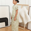 The Canvas Collection Girl Alisa Kurung Set Green Floral Lace - Umbi