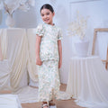 The Canvas Collection Girl Alisa Kurung Set Green Floral Lace - Umbi