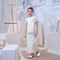 The Canvas Collection Girl Alisa Kurung Set Green Floral Lace - Umbi