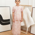 The Canvas Collection Girl Alisa Kurung Set Pink Floral Lace - Umbi