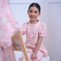 The Canvas Collection Girl Alisa Kurung Set Pink Floral Lace - Umbi
