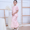 The Canvas Collection Girl Alisa Kurung Set Pink Floral Lace - Umbi