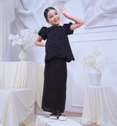 The Canvas Collection Girl Amelia Kurung Set Black Lace - Umbi