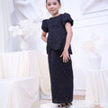 The Canvas Collection Girl Amelia Kurung Set Black Lace - Umbi