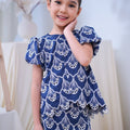The Canvas Collection Girl Amelia Kurung Set Navy Blue Lace - Umbi