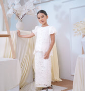 The Canvas Collection Girl Amelia Kurung Set White Lace - Umbi