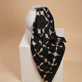 The Canvas Collection Square Scarf Black & Beige Checked Print - Umbi