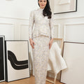 The Canvas Collection Women Alisa Kurung Set Blue Floral Lace - Umbi