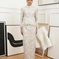 The Canvas Collection Women Alisa Kurung Set Blue Floral Lace - Umbi