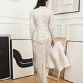 The Canvas Collection Women Alisa Kurung Set Blue Floral Lace - Umbi