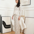 The Canvas Collection Women Alisa Kurung Set Blue Floral Lace - Umbi