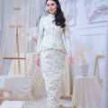 The Canvas Collection Women Alisa Kurung Set Green Floral Lace - Umbi