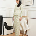 The Canvas Collection Women Alisa Kurung Set Green Floral Lace - Umbi