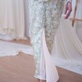 The Canvas Collection Women Alisa Kurung Set Green Floral Lace - Umbi