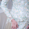 The Canvas Collection Women Alisa Kurung Set Green Floral Lace - Umbi