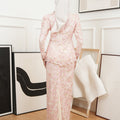 The Canvas Collection Women Alisa Kurung Set Pink Floral Lace - Umbi