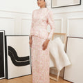 The Canvas Collection Women Alisa Kurung Set Pink Floral Lace - Umbi