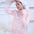 The Canvas Collection Women Alisa Kurung Set Pink Floral Lace - Umbi