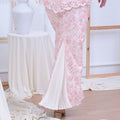 The Canvas Collection Women Alisa Kurung Set Pink Floral Lace - Umbi