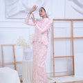 The Canvas Collection Women Alisa Kurung Set Pink Floral Lace - Umbi