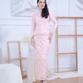 The Canvas Collection Women Alisa Kurung Set Pink Floral Lace - Umbi