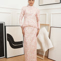 The Canvas Collection Women Alisa Kurung Set Pink Floral Lace - Umbi