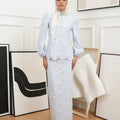 The Canvas Collection Women Amelia Kurung Set Baby Blue Lace - Umbi