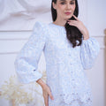 The Canvas Collection Women Amelia Kurung Set Baby Blue Lace - Umbi