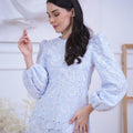 The Canvas Collection Women Amelia Kurung Set Baby Blue Lace - Umbi