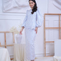 The Canvas Collection Women Amelia Kurung Set Baby Blue Lace - Umbi