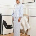 The Canvas Collection Women Amelia Kurung Set Baby Blue Lace - Umbi