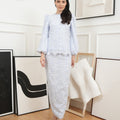 The Canvas Collection Women Amelia Kurung Set Baby Blue Lace - Umbi